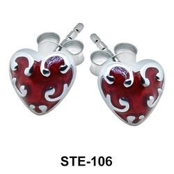 Glamour Heart Stud Earring STE-106